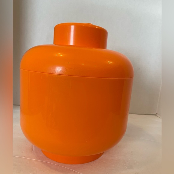 Lego Pumpkin Head Jack-o-lantern Orange Storage Container Large - Picture 3 of 9